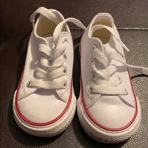 Toddler white converse size 4c